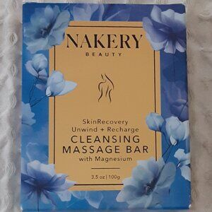 Nakery Skin Recovery & Unwind Cleansing Massage BAR 3.5 oz with Magnesium New